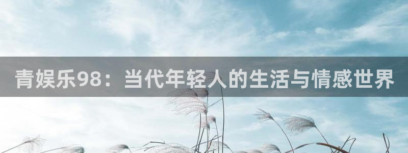 长征娱乐主管：青娱乐98：当代年轻人的生活与情感世界
